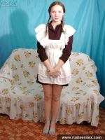 Bruntee teen with big tits in uniform