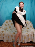 Bruntee teen with big tits in uniform