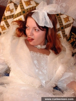 Russian teen bride masturbates with dildo