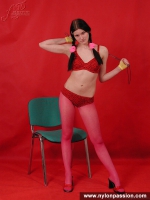 Pink pantyhose