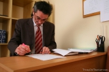 Teacher with a big