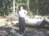 In the woods for a walk with a female friend who took pics.