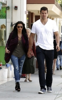 Kim Kardashian leaving Nate n Als in Beverly Hills