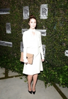 Mary Elizabeth Winstead - White Satin Bow Blouse