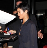 RIHANNA in New York SIDEBOOB