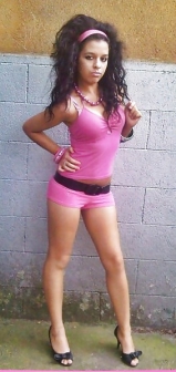 Teen sluts in fuchsia outfits mini dresses