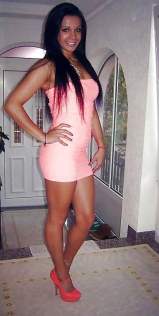 Teen sluts in fuchsia outfits mini dresses