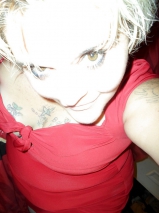 Naughty teasing posing in red n gold