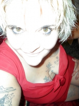 Naughty teasing posing in red n gold