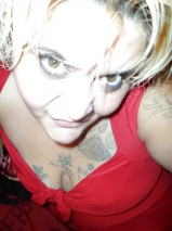 Naughty teasing posing in red n gold