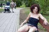 LENA mature public flashing