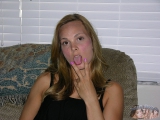 Hot Blonde Shows Asshole