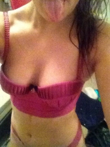 Naked iphone selfies - teen tries out her latest phone
