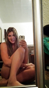 Tattooed chubby milf selfies - showing off her body after gi