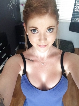 Ginger british amateur - perky boobs selfies