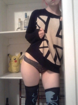 Chav Hipster emo selfies - british teen naked selfie set