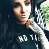 Tattooed amateur brit beauty - selfie queen naked pics