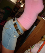 Sweet and tight chav lass strips off - hug this hoodie