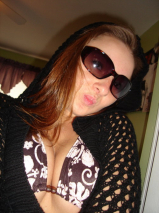 Sweet and tight chav lass strips off - hug this hoodie