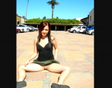 Pussy girls on the street without panties Photo erotica
