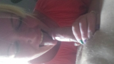 Blonde slut deapthroats cock