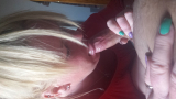 Blonde slut deapthroats cock