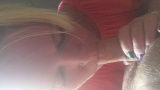 Blonde slut deapthroats cock