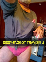 SISSY-FAGGOT TRAVIS CAUSEY LOVES COCKS & CROSSDRESSING