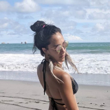 Enjoying the Beach with New Friend