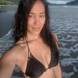 Enjoying the Beach with New Friend