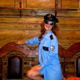 Russian woman at home
