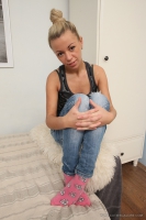 Pretty blonde Cybill is