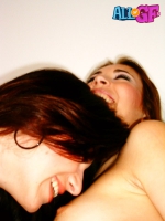 Lesbian girlfriends pet each