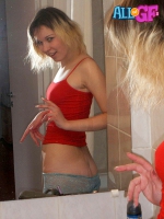 Girlfriend pussy under red