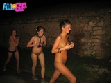 Topless girlfriend public blowjob