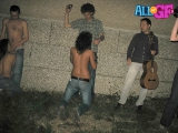 Topless girlfriend public blowjob