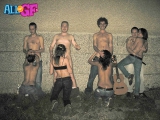 Topless girlfriend public blowjob