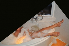 Bath, in bad, gebukt - N