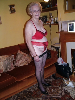 Granny in lingerie - N