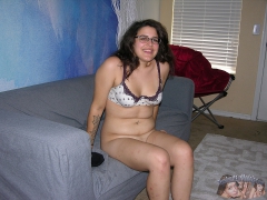 Glasses Teen Spreads Ass - N