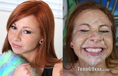 Face Before And After Cumshot - N