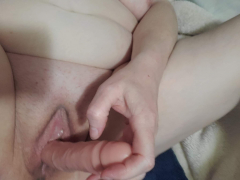 Beautiful old saggy wife in purple fuckin herself - N