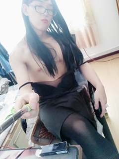 Chinese cross dresser Xiao Zuo takes a selfie - N