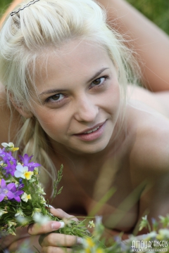 Naked girl outside - N