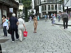 Sweet shy teen nikola naked on public streets