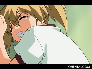 Nasty brother banging her little sister in a hentai video