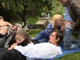 Outdoor SEX Orgy During the Garden Party