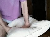 Dry humping a cushion