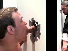 Gloryhole hot gay fellating straight hard shaft