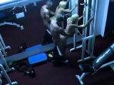 Hidden camera films old guy fucking young latina in gym